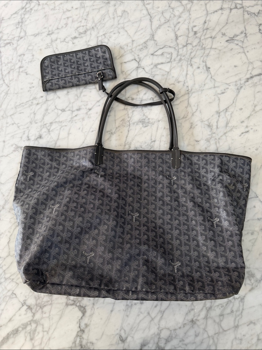 Goyard Saint Louis PM Tote Bag in Gray with 1 interior detachable snap pouch - Picture 8 of 13